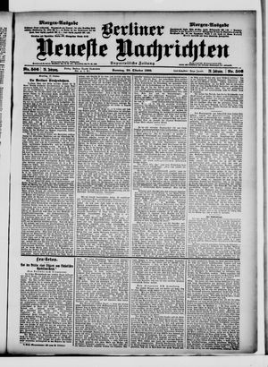 Berliner Neueste Nachrichten vom 28.10.1900