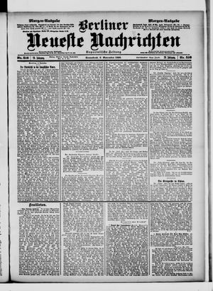 Berliner Neueste Nachrichten vom 03.11.1900