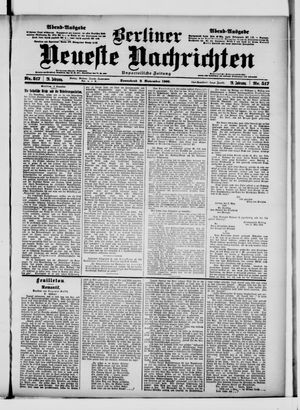 Berliner Neueste Nachrichten vom 03.11.1900