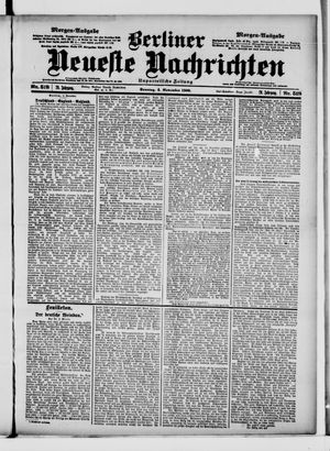 Berliner Neueste Nachrichten vom 04.11.1900