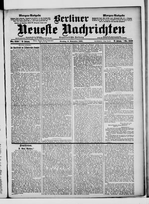 Berliner Neueste Nachrichten vom 06.11.1900