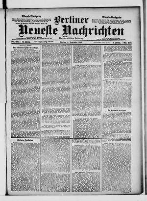 Berliner Neueste Nachrichten vom 06.11.1900