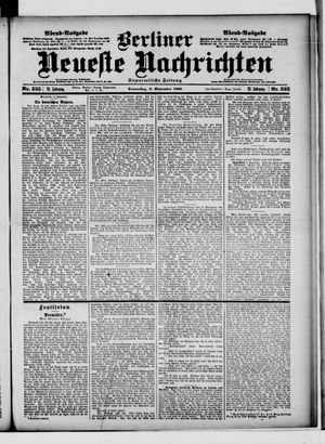 Berliner Neueste Nachrichten vom 08.11.1900