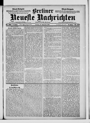 Berliner Neueste Nachrichten on Nov 13, 1900