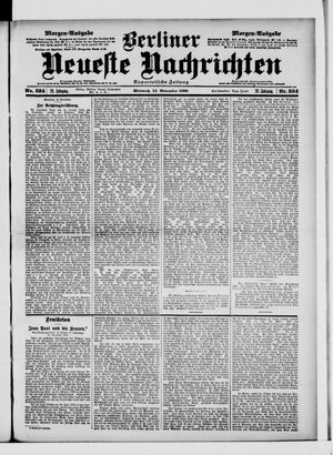 Berliner Neueste Nachrichten vom 14.11.1900