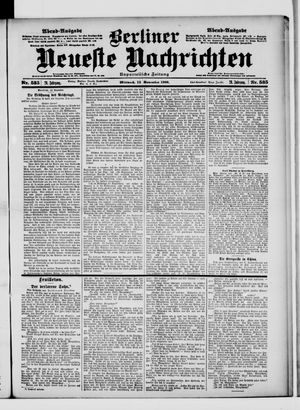 Berliner Neueste Nachrichten vom 14.11.1900