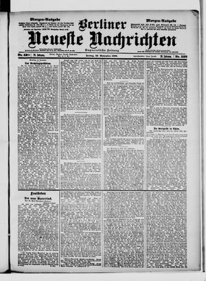 Berliner Neueste Nachrichten vom 16.11.1900