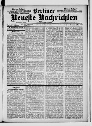 Berliner Neueste Nachrichten vom 21.11.1900