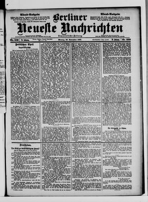 Berliner Neueste Nachrichten vom 26.11.1900