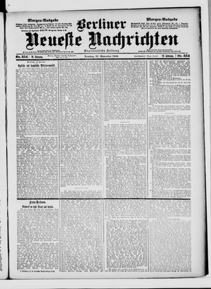 Berliner Neueste Nachrichten vom 27.11.1900
