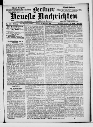 Berliner Neueste Nachrichten vom 27.11.1900