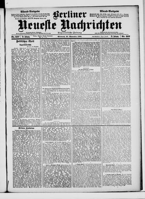 Berliner Neueste Nachrichten vom 28.11.1900