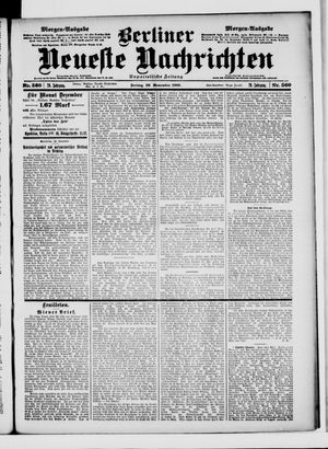 Berliner Neueste Nachrichten on Nov 30, 1900