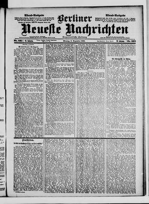 Berliner Neueste Nachrichten vom 03.12.1900