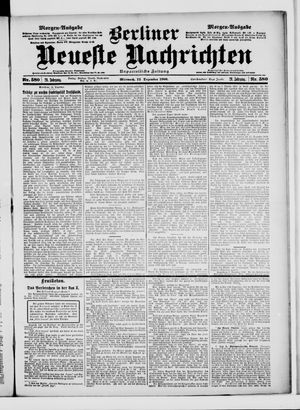 Berliner Neueste Nachrichten vom 12.12.1900