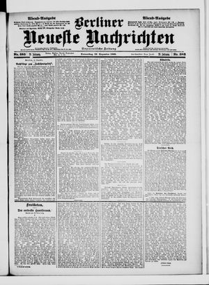 Berliner Neueste Nachrichten vom 13.12.1900