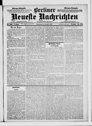 Berliner Neueste Nachrichten vom 15.12.1900