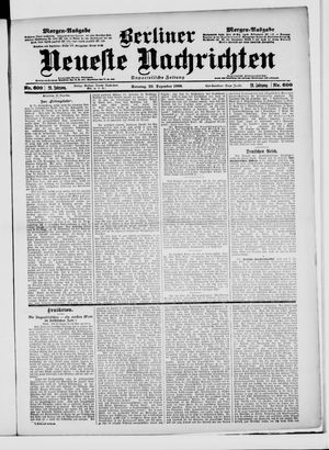 Berliner Neueste Nachrichten vom 23.12.1900