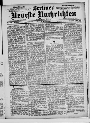 Berliner Neueste Nachrichten vom 24.12.1900