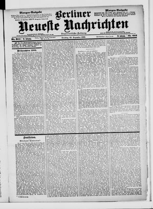 Berliner Neueste Nachrichten vom 25.12.1900