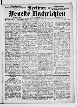 Berliner Neueste Nachrichten on Dec 29, 1900