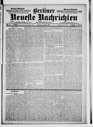 Berliner Neueste Nachrichten vom 06.01.1901