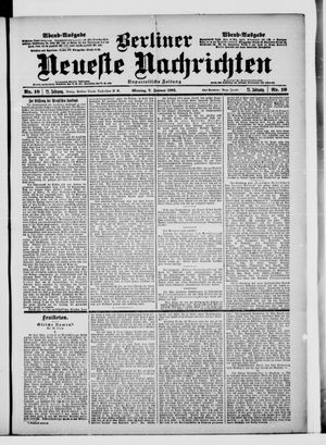 Berliner Neueste Nachrichten vom 07.01.1901