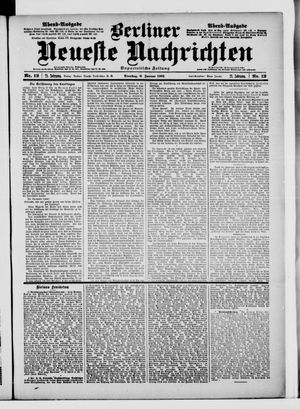 Berliner Neueste Nachrichten vom 08.01.1901