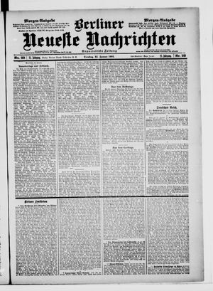 Berliner Neueste Nachrichten vom 15.01.1901