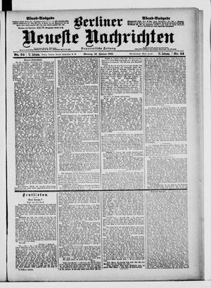 Berliner Neueste Nachrichten vom 21.01.1901