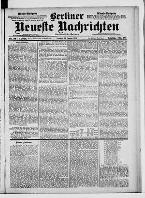 Berliner Neueste Nachrichten vom 22.01.1901