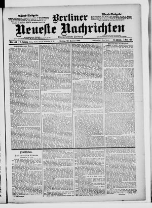 Berliner Neueste Nachrichten vom 25.01.1901