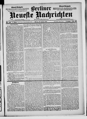 Berliner Neueste Nachrichten vom 28.01.1901