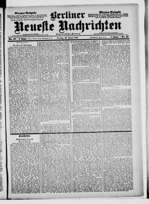 Berliner Neueste Nachrichten vom 29.01.1901