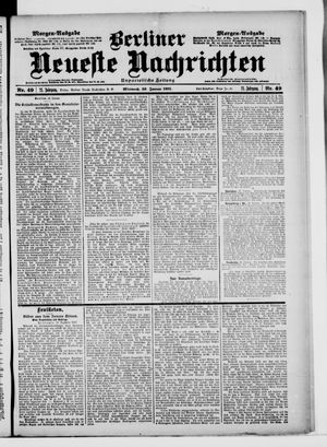 Berliner Neueste Nachrichten vom 30.01.1901