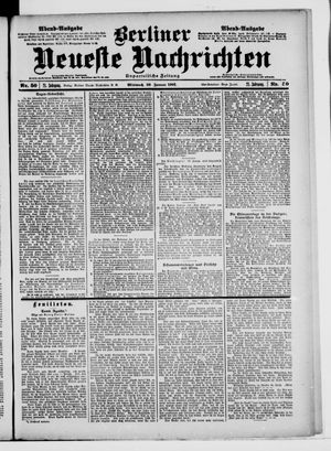 Berliner Neueste Nachrichten vom 30.01.1901