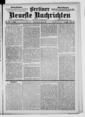Berliner Neueste Nachrichten vom 31.01.1901