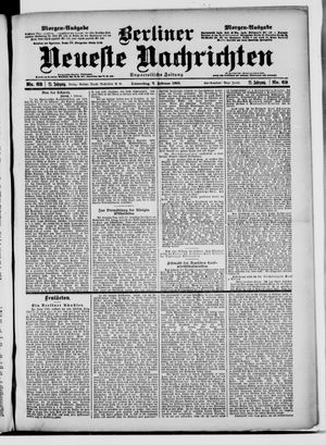 Berliner Neueste Nachrichten vom 07.02.1901