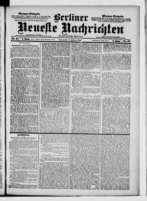 Berliner Neueste Nachrichten vom 09.02.1901