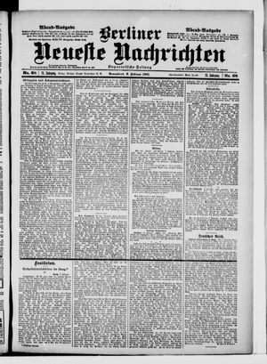 Berliner Neueste Nachrichten vom 09.02.1901