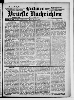 Berliner Neueste Nachrichten vom 10.02.1901
