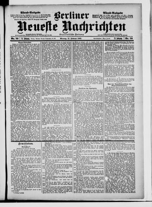 Berliner Neueste Nachrichten vom 11.02.1901