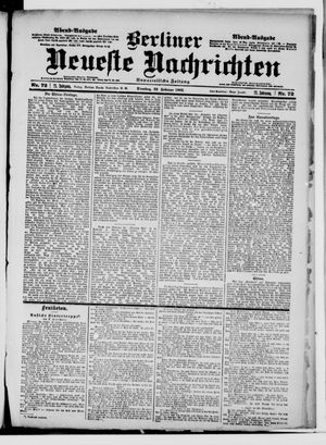 Berliner Neueste Nachrichten vom 12.02.1901