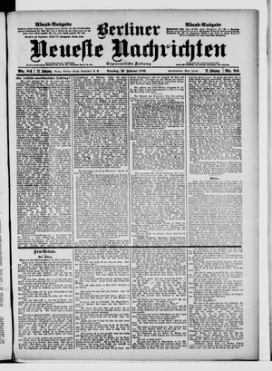 Berliner Neueste Nachrichten vom 19.02.1901