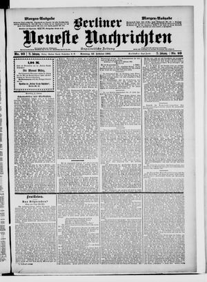 Berliner Neueste Nachrichten on Feb 24, 1901