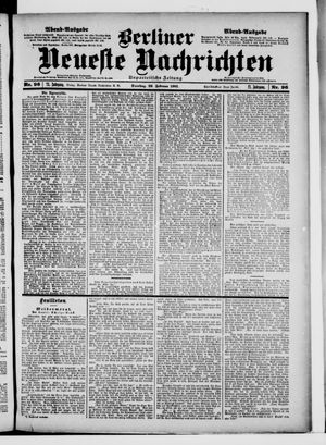 Berliner Neueste Nachrichten vom 26.02.1901