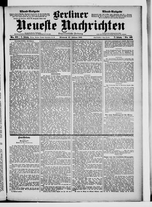 Berliner Neueste Nachrichten vom 27.02.1901