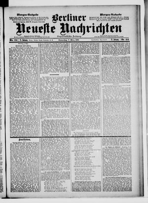 Berliner Neueste Nachrichten vom 07.03.1901