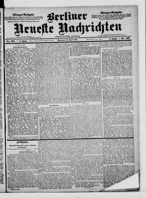Berliner Neueste Nachrichten vom 10.04.1901