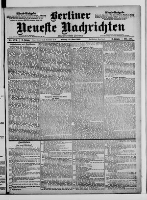 Berliner Neueste Nachrichten vom 15.04.1901